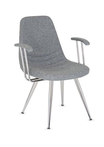 Parker Kollu Rahat Gri Kaşe Kumaş Sandalye Ergonomik Modern ve Dayanıklı Sandalye Mutfak Yemek Odası Otel ve Kafe Kullanımı İçin İdeal