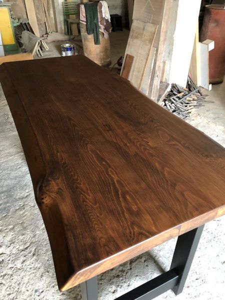 Ceviz Rengi Gürgen Ağacı Bar Masası 180x70.cm
