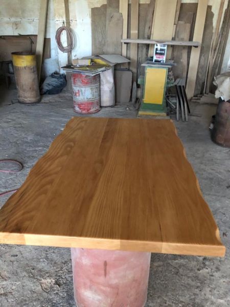 Kayın Ağacı Kütük Masa Üstü Tablası 140x80.cm