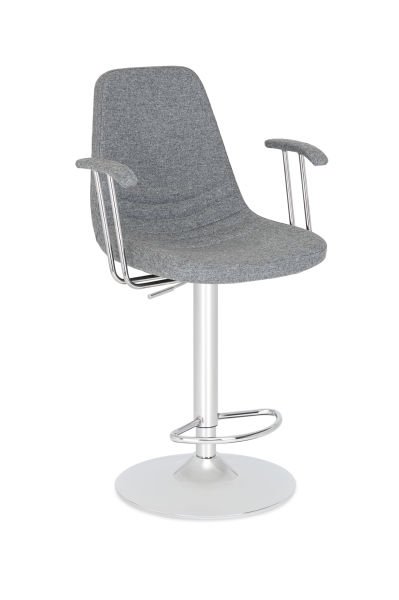 Parker Kollu Rahat Gri Bar Sandalye Yüksekliği Ayarlanabilir Ergonomik ve Şık Tasarım Mutfak Salon Cafe Restoran ve Otel İçin Bar Sandalyesi