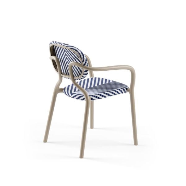 Kum Beji Mavi Beyaz Fileli Restoran Dış Mekan Sandalyesi