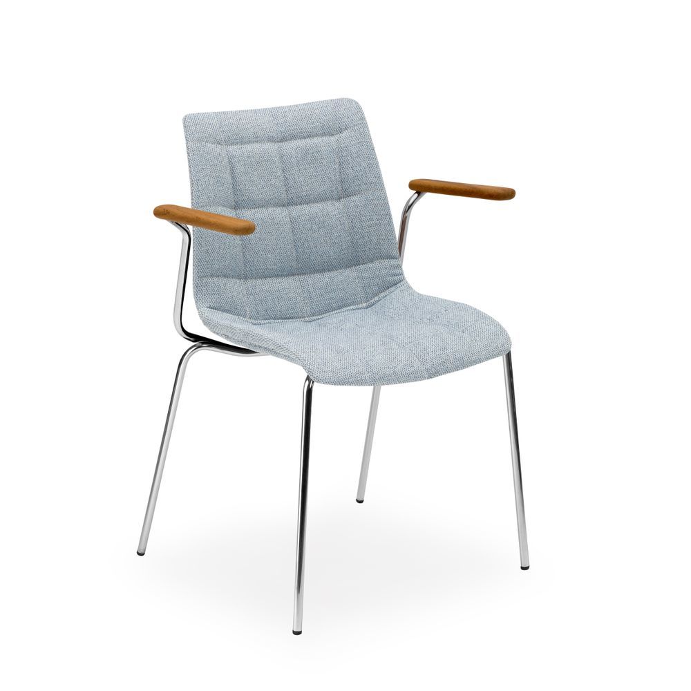 Metal Kollu Açık Mavi Modern Sandalye