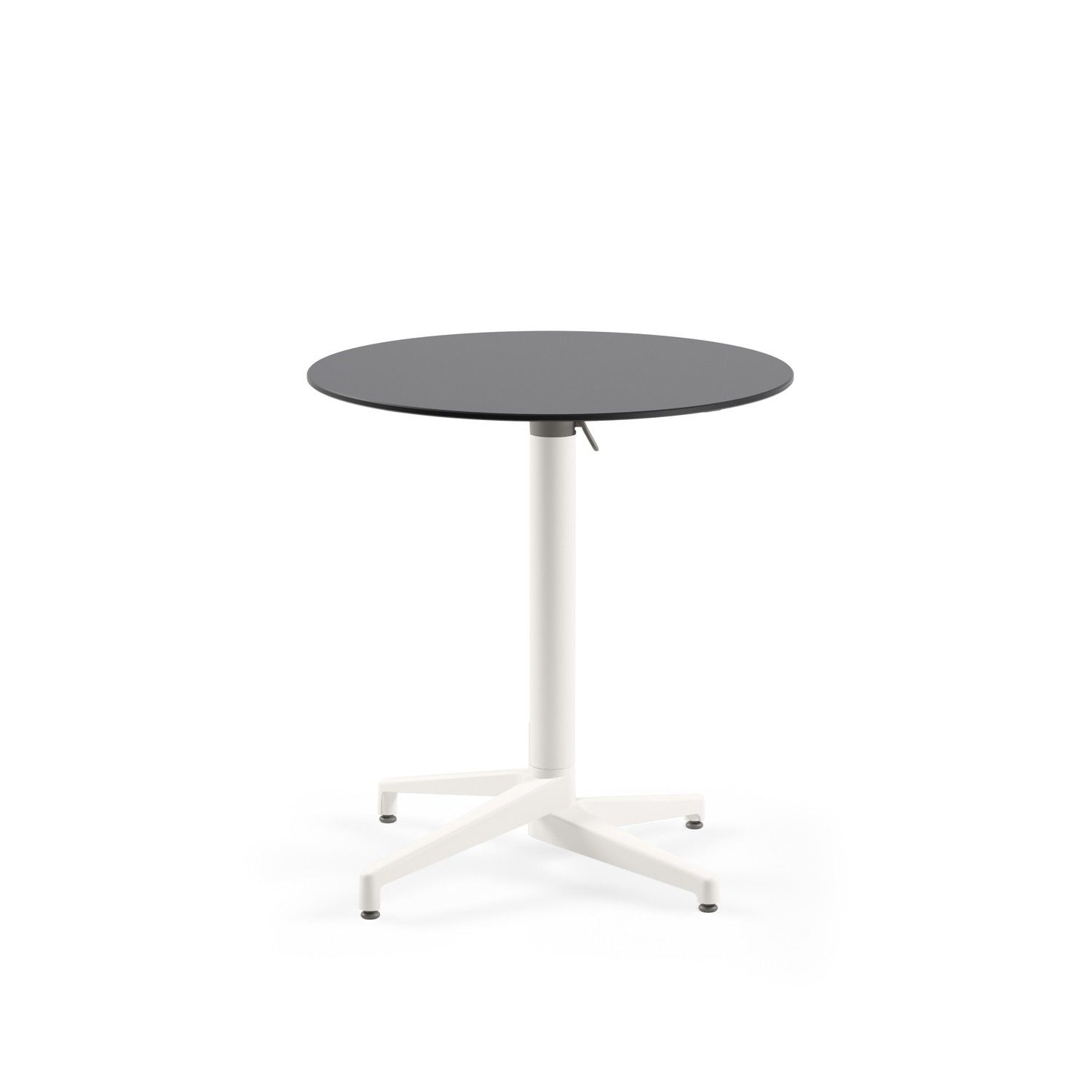 Compact Antrasit Gri Katlanır Paslanmaz Bahçe Masası - 77 cm Yuvarlak, Yerli Üretim, Dayanıklı Laminat Üst Tabla, İç ve Dış Mekan Kullanımı