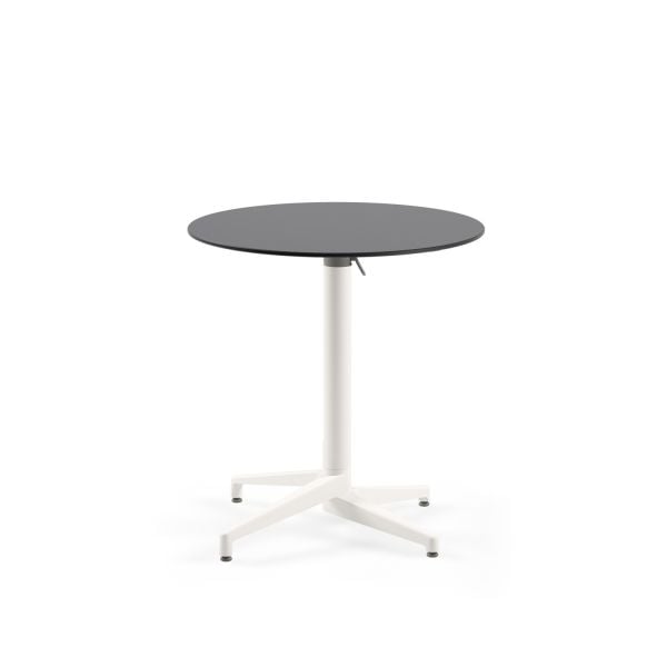 Compact Antrasit Gri Katlanır Paslanmaz Bahçe Masası - 77 cm Yuvarlak, Yerli Üretim, Dayanıklı Laminat Üst Tabla, İç ve Dış Mekan Kullanımı