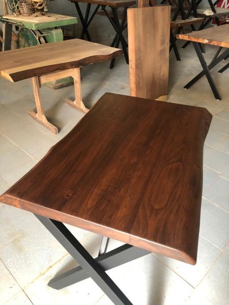 Ceviz Rengi Kütük Mutfak Masası 70x100.cm