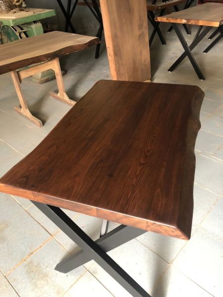 Ceviz Rengi Kütük Mutfak Masası 70x100.cm