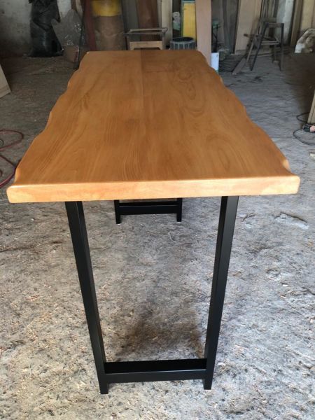 Naturel Kütük Ağaç Bar Masası 150x60