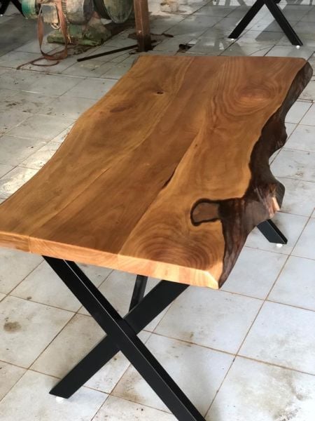 Doğal Kenar Ceviz Ağacı Kütük Masa 80x150