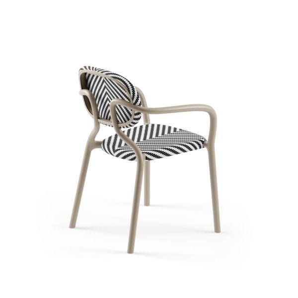 70x70 Bahçe Masa Sandalye Takımı 4 Kişilik Fileli Kollu