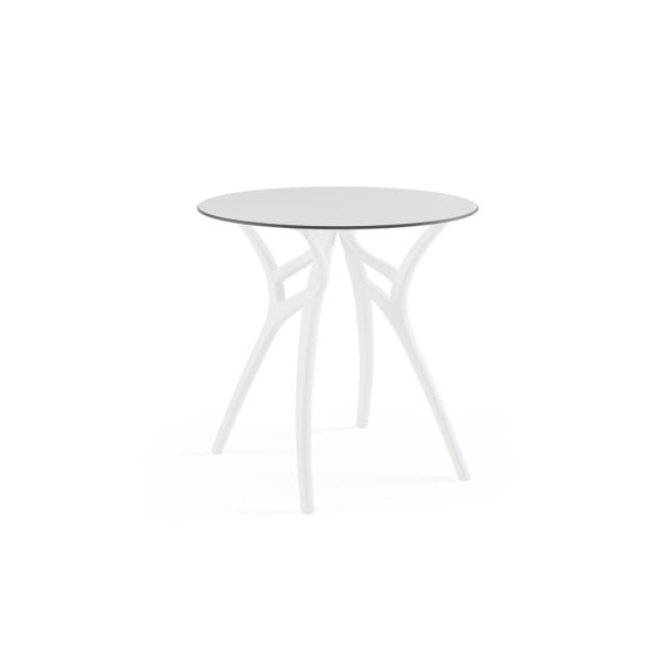 Beyaz Yuvarlak Compact Bahçe Masa Modelleri 77 cm