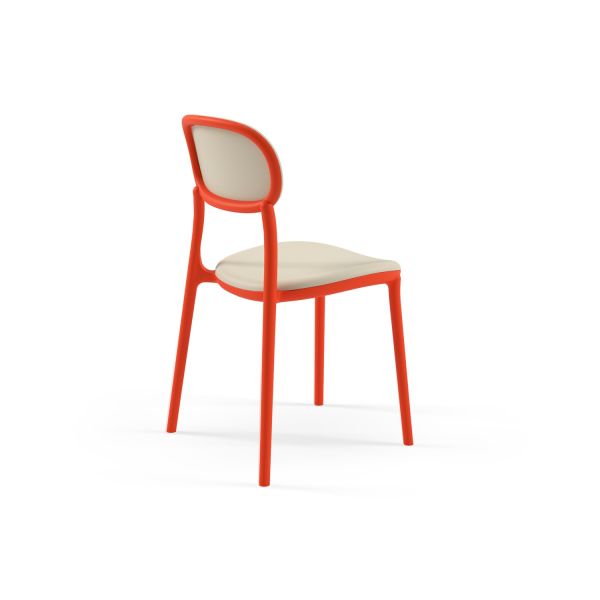 Bej Turuncu Dış Mekan Bahçe Masa Sandalye Takımı 4 Kişilik 80x80 Masa + 4 Sandalye