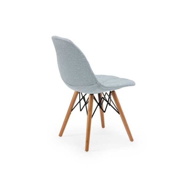 Ergonomik Buz Mavi Kumaş Döşemeli Mutfak Sandalyesi Modelleri