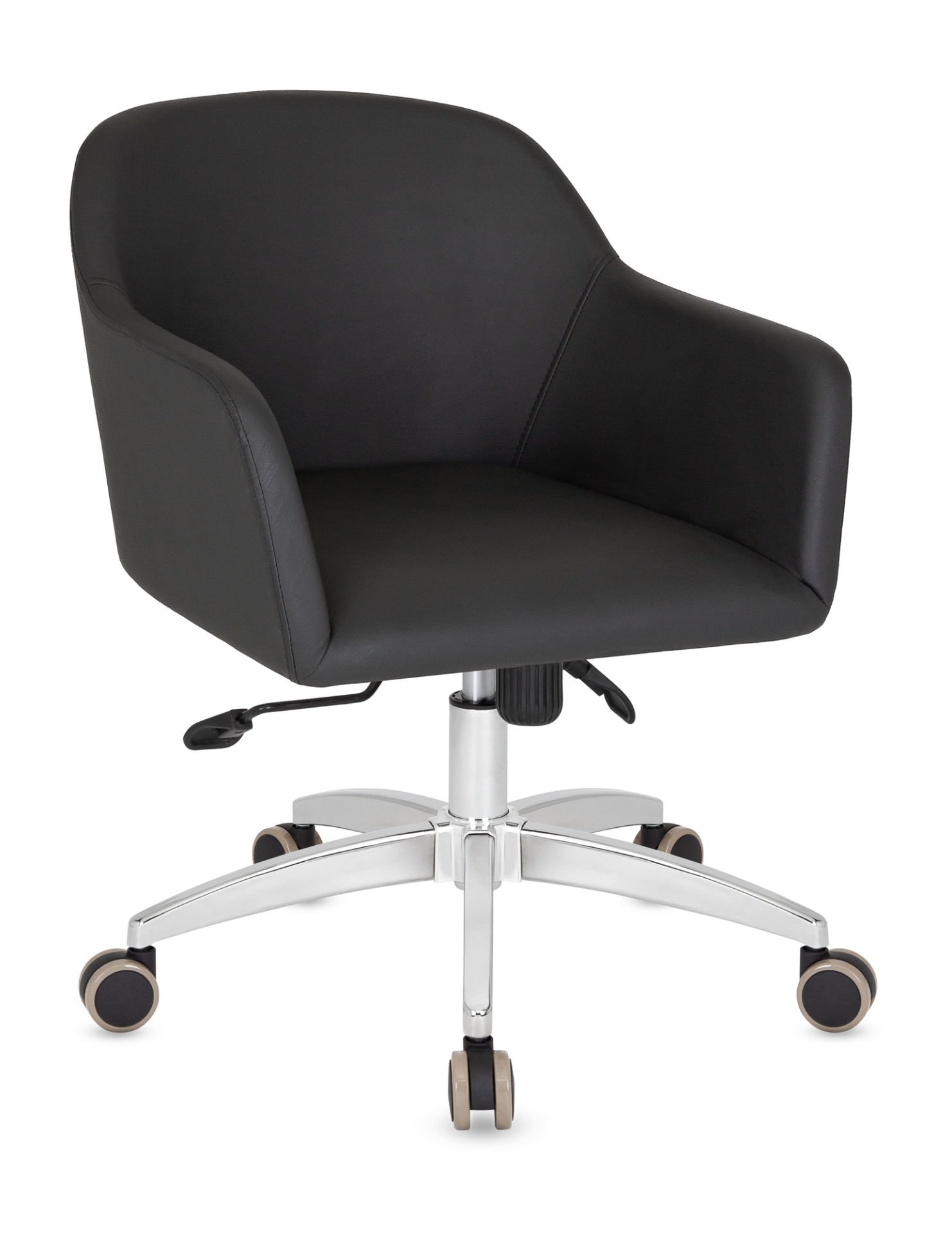 Taksim Siyah Deri Ofis Koltuğu | Ergonomik, Multi Tilt Mekanizmalı ve Krom Yıldız Ayaklı