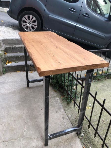 Kütük Ağaç Bar Masası 140x70