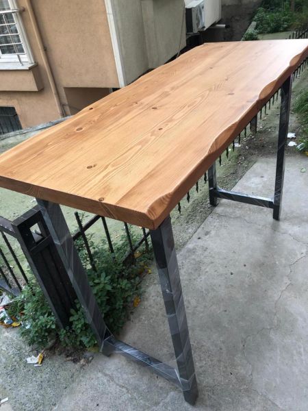 Kütük Ağaç Bar Masası 140x70