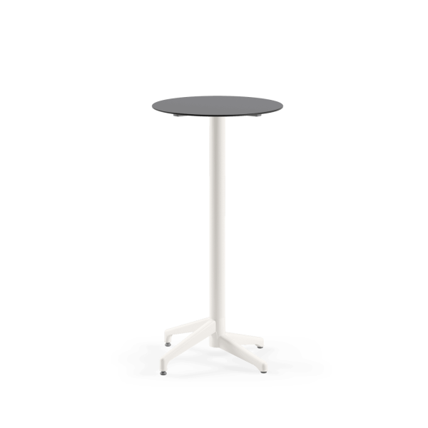 Compact Paslanmaz Bistro Kokteyl Bahçe Bar Masası - Antrasit Gri, Yuvarlak 60 cm, Dış Mekan & İç Mekan Kullanımına Uygun