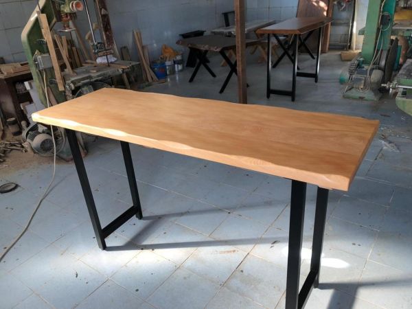 Kayın Ağacı Naturel Kütük Bar Masa 60x180.cm