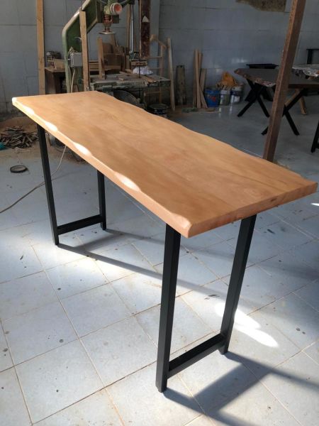 Kayın Ağacı Naturel Kütük Bar Masa 60x180.cm