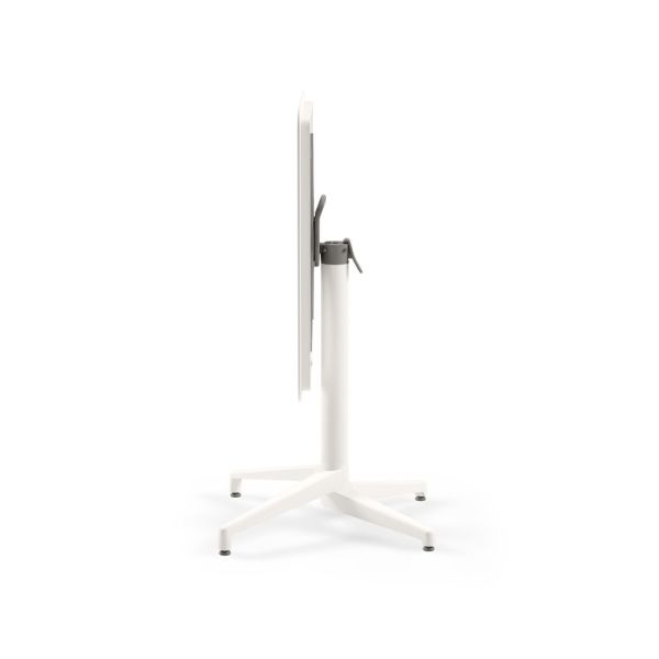 Katlanır Dış Mekan Bahçe Masa Sandalye Takımı 2 Kişilik 70x70 cm | Beyaz Masa Nil Yeşili Sandalye Seti | Otel, Kafe, Balkon, Mutfak İçin