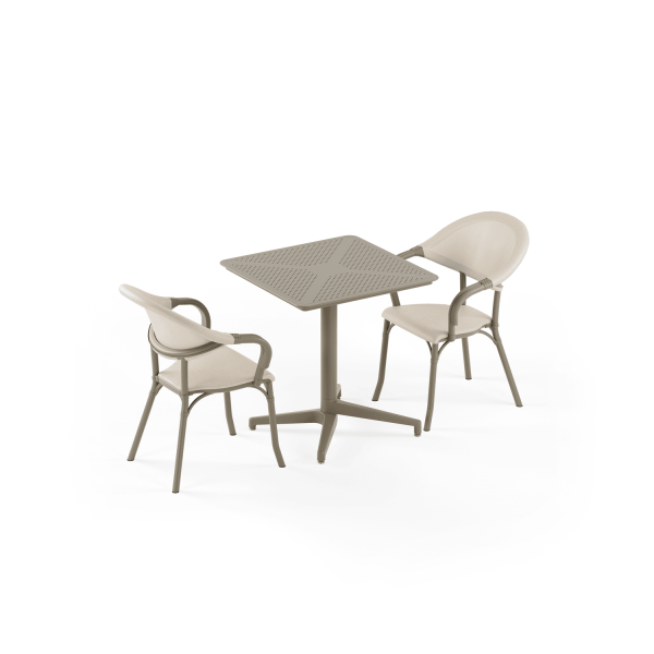 Vizon Bej 2 Kişilik 70x70 Bahçe Masa Sandalye Seti Fiyatı