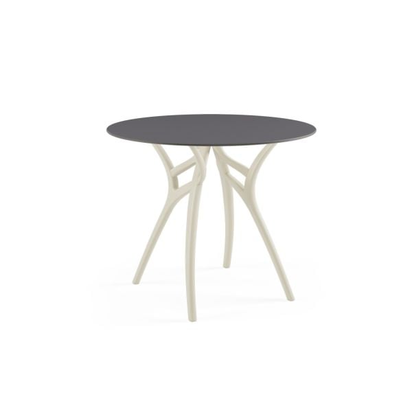 Antrasit Compact Yuvarlak Dış Mekan Bahçe Masası 90 cm
