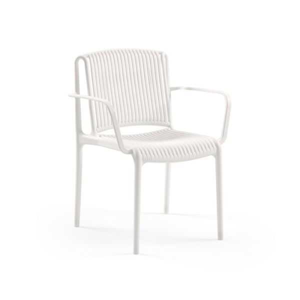 Beyaz Mermer Compact Bahçe Masa Sandalye Takımı