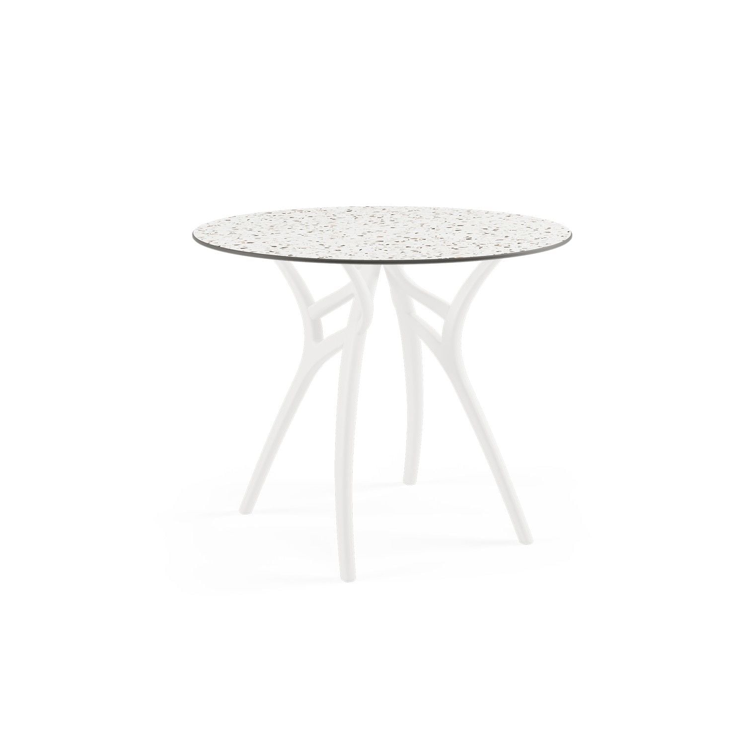 Terrazzo Mermer 90 cm Yuvarlak Compact Bahçe Masası Dış Mekan