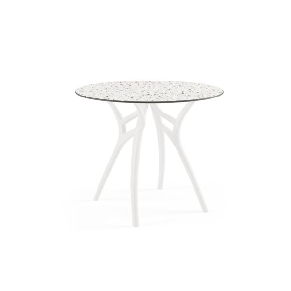 Terrazzo Mermer 90 cm Yuvarlak Compact Bahçe Masası Dış Mekan