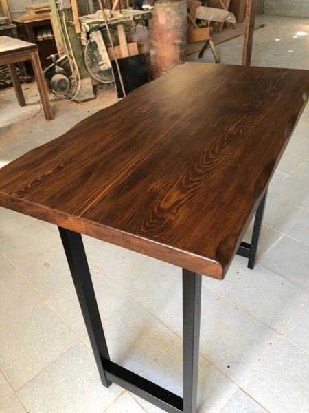 Ceviz Kütük Bar Masası 70x140