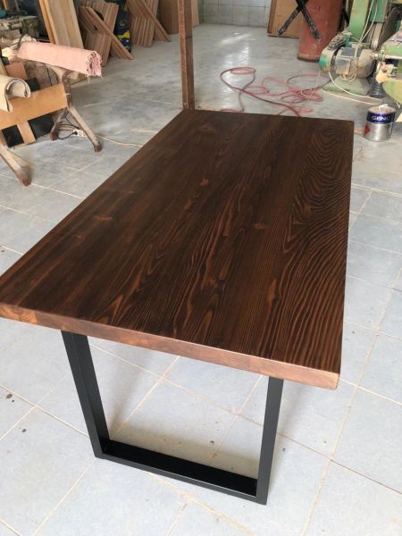 Düz Kenar Kütük Masa 75x140.cm