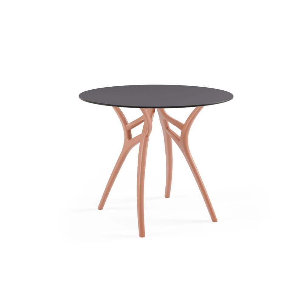 90 cm Dış Mekan Yuvarlak Masa Antrasit Kompakt