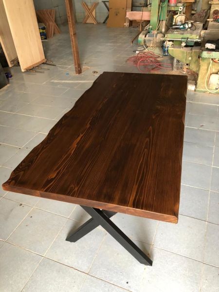 Kütük Ahşap Mutfak Masası 70x120.cm