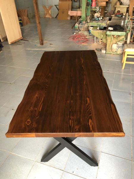 Kütük Ahşap Mutfak Masası 70x120.cm