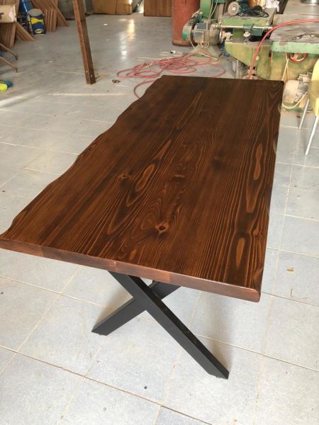 Kütük Ahşap Cafe Masası 75x120.cm