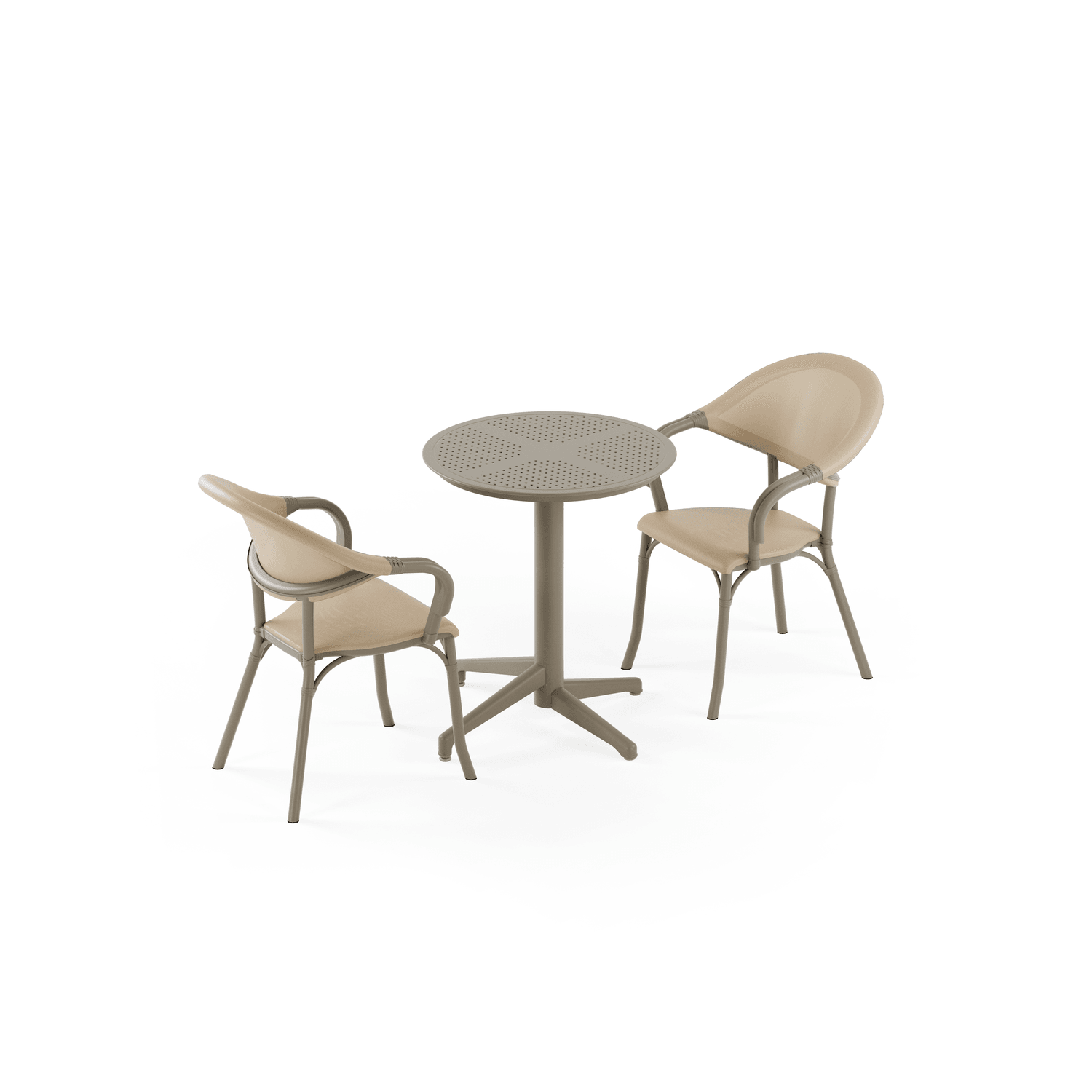 Vizon Keten 2 Kişilik Katlanır Bahçe Masa Sandalye Seti