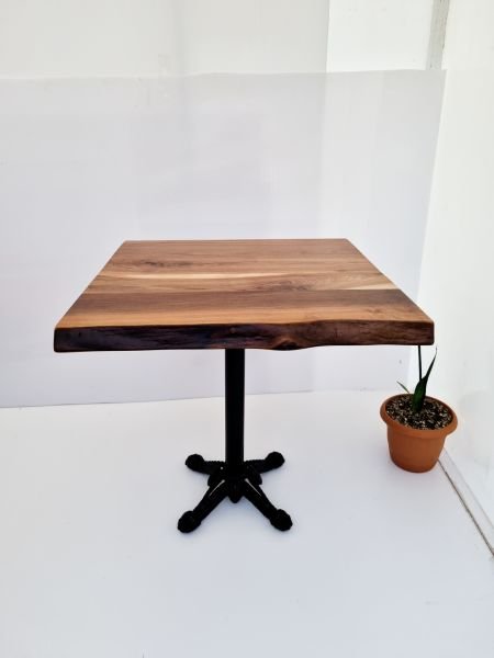 Doğal Ceviz Ağacı Kütük Cafe Masası 60x60.cm