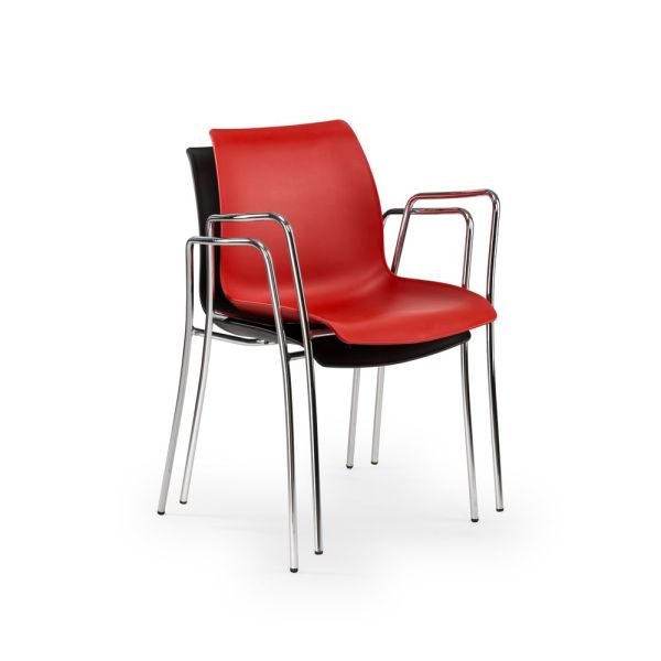 Metal Kollu Kırmızı Sandalye