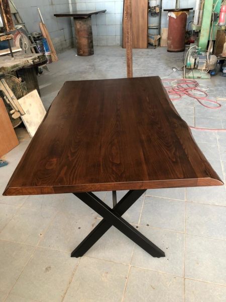 Gürgen Ağacı Ceviz Kütük Salon Masası 90x150