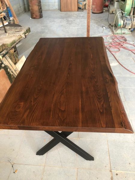 Gürgen Ceviz Doğal Kütük Restaurant Yemek Masası 85x140