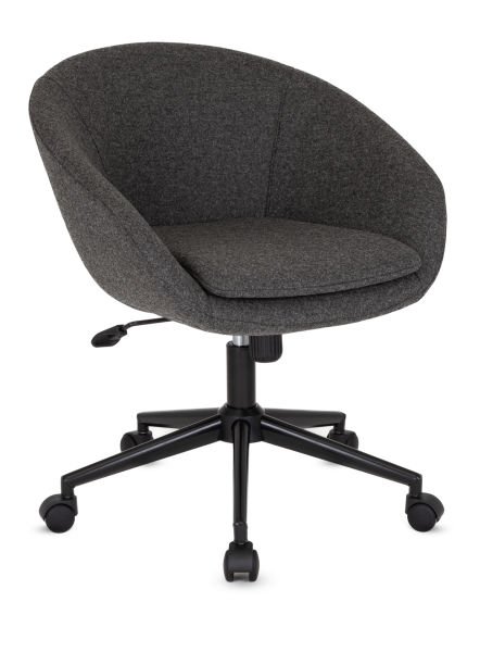 Orüs Antrasit Gri Kumaş Ofis Personel Çalışma Koltuğu – Ergonomik Yükseklik Ayarlı Tilt Mekanizmalı, Metal Siyah Yıldız Ayaklı, Konforlu Ofis Sandalyesi