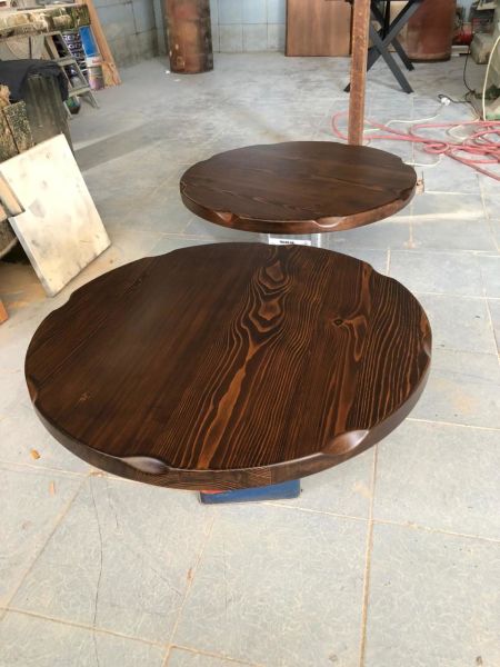Yuvarlak Kütük Masa Üstü Tablası 80.cm