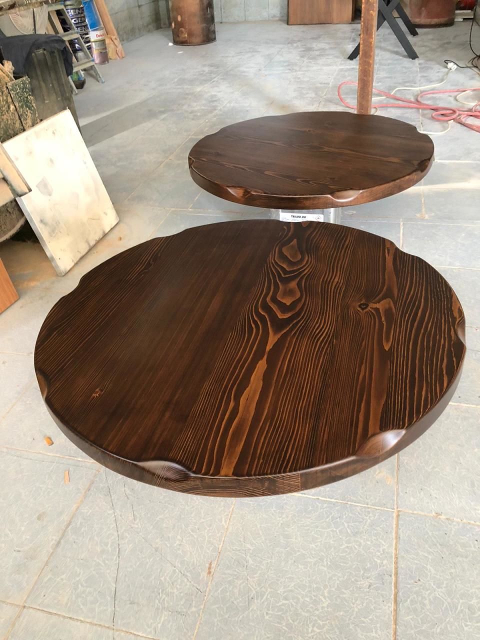 Yuvarlak Kütük Masa Üstü Tablası 80.cm