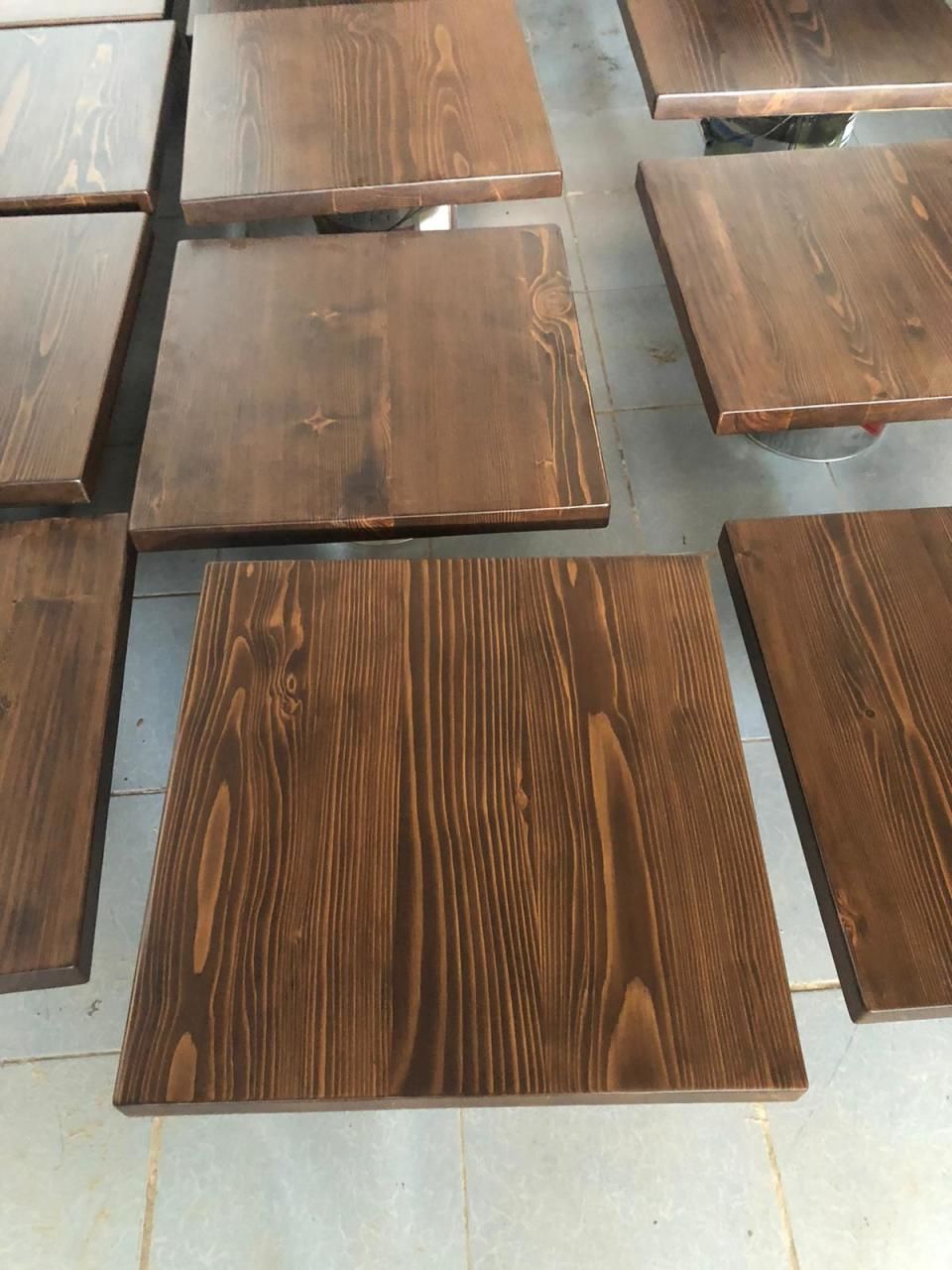 Ahşap Kütük Ağaç Cafe Masası Üstü Tablası 60x60