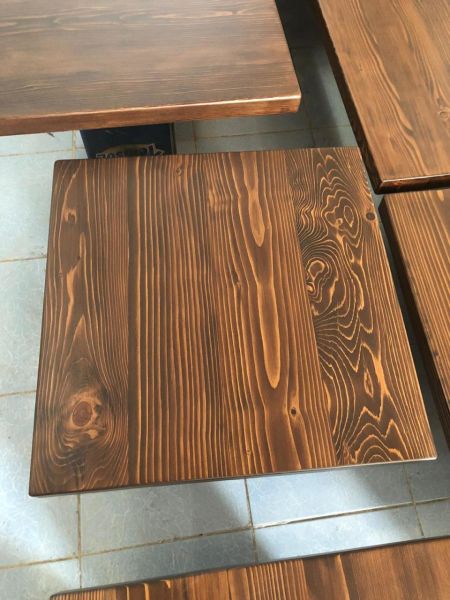 Ahşap Kütük Ağaç Cafe Masası Üstü Tablası 60x60