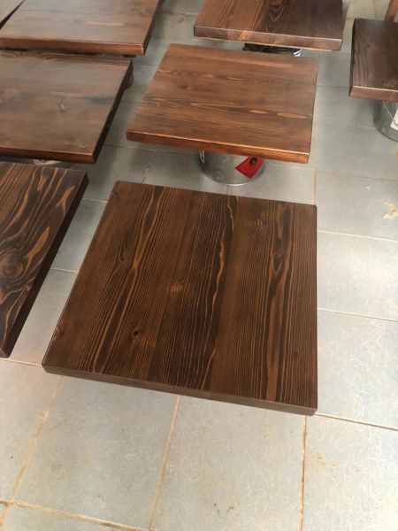 Ahşap Kütük Ağaç Cafe Masası Üstü Tablası 60x60
