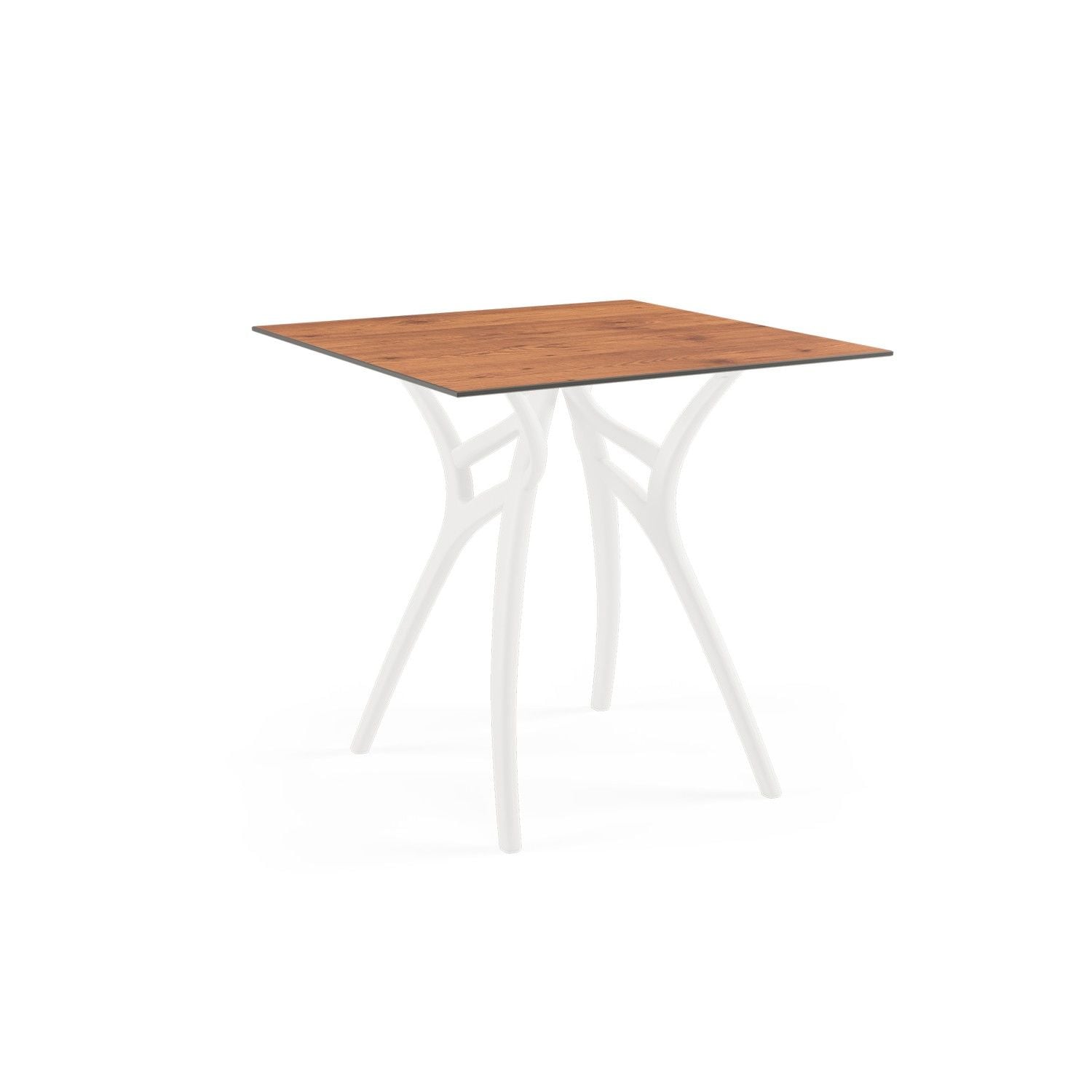 Novecento Ahşap Desenli Compact Kare Teras Masası