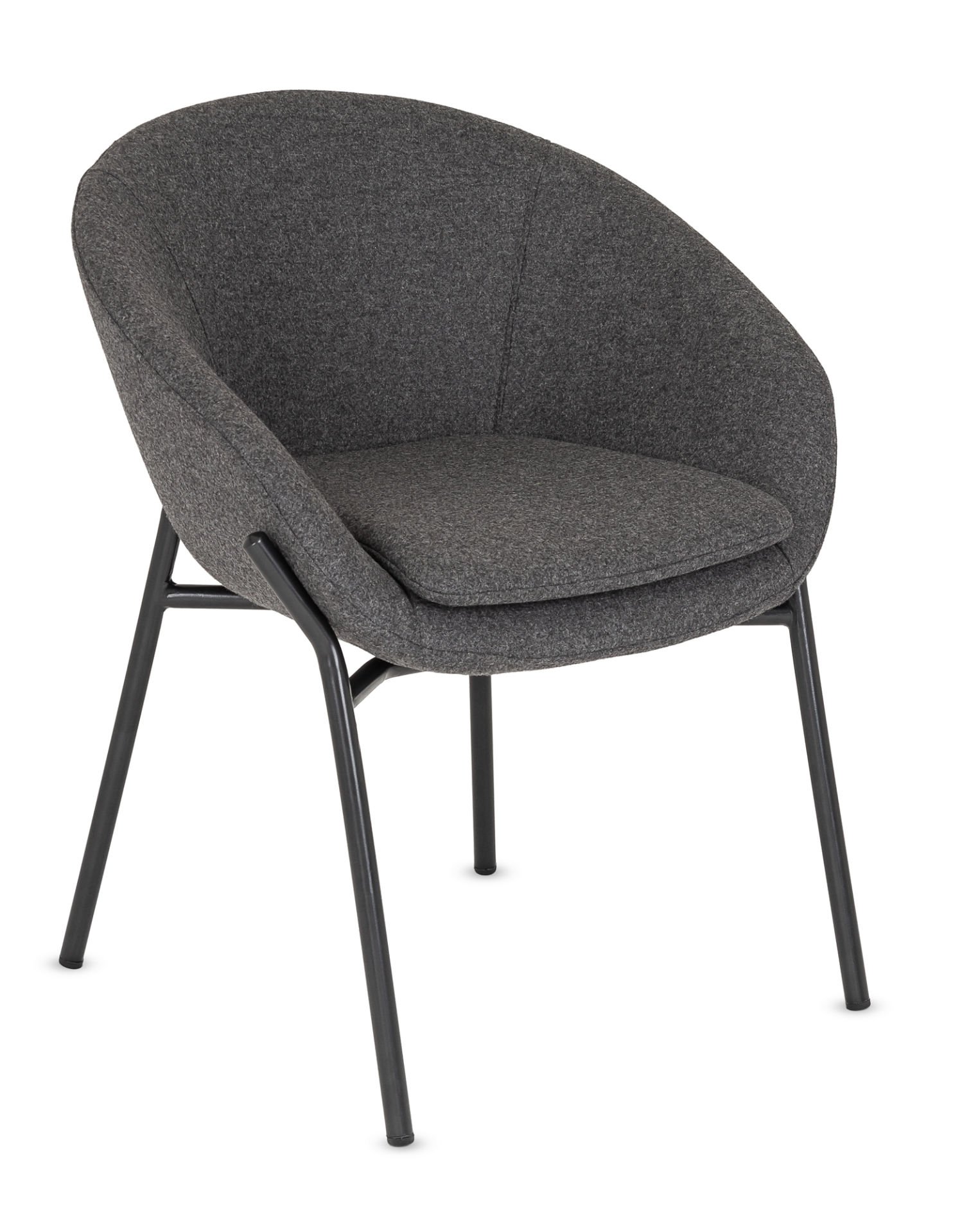 ORÜS Yeni Model Antrasit Koyu Gri Kaşe Kumaş Minderli Ofis Bekleme Sandalyesi – Ergonomik Metal Ayaklı, Şık ve Modern Tasarım, Ücretsiz Kargo