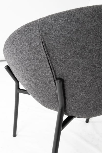 ORÜS Yeni Model Antrasit Koyu Gri Kaşe Kumaş Minderli Ofis Bekleme Sandalyesi – Ergonomik Metal Ayaklı, Şık ve Modern Tasarım, Ücretsiz Kargo