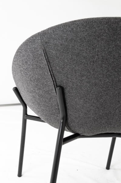 ORÜS Yeni Model Antrasit Koyu Gri Kaşe Kumaş Minderli Ofis Bekleme Sandalyesi – Ergonomik Metal Ayaklı, Şık ve Modern Tasarım, Ücretsiz Kargo