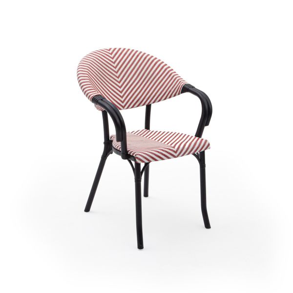 Siyah Kırmızı Fileli 2 Kişilik Bahçe Masa Sandalye Takımı